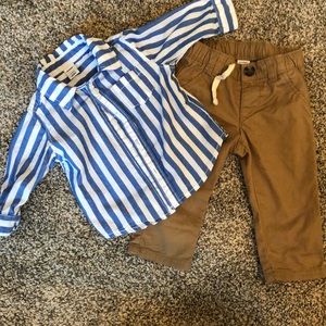 🔥 Baby boy pants and shirt set, 3-6 months